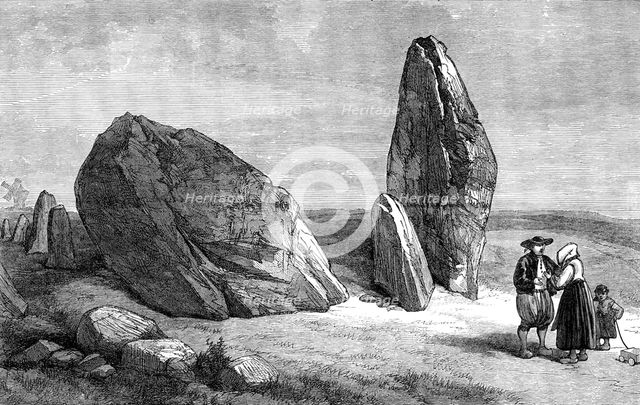Druidic remains of Brittany: Stones of St. Barbe, 1871. Creator: Unknown.