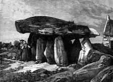 Druidic remains of Brittany: the Great Dolmen of Corconne, 1871. Creator: Unknown