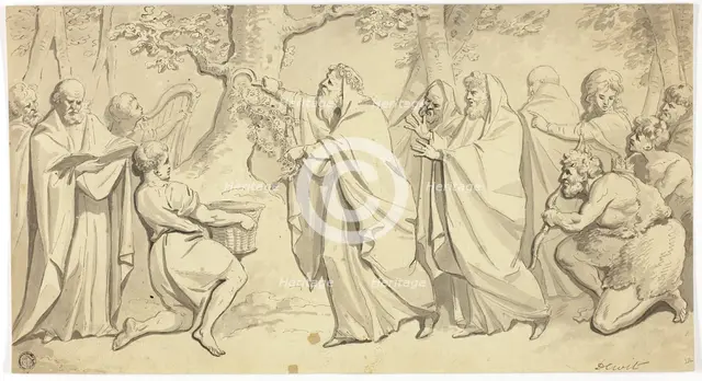Druids Cutting Mistletoe, n.d. Creator: Jacob de Wit.