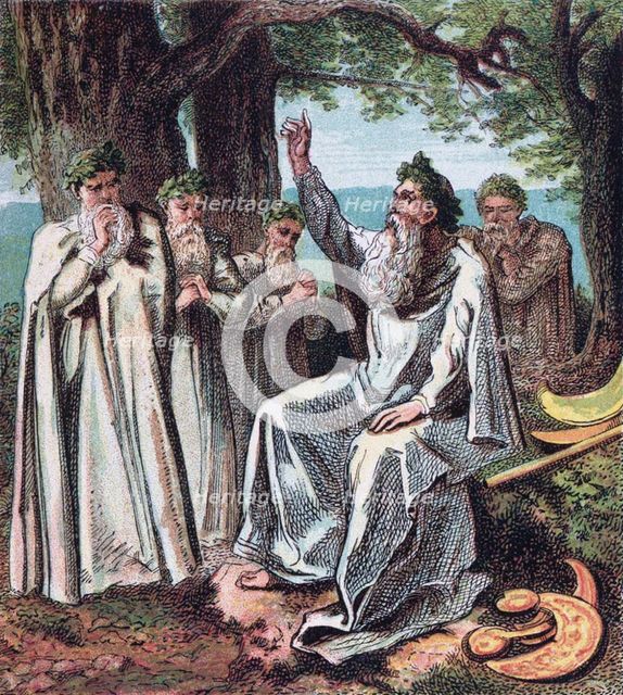 Druids (From: Pictures of English History), 1868. Artist: Kronheim, Joseph Martin (1810-1896)