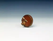 Drum and fox's mask netsuke, Late Edo period, Japan, early 19th century. Creator: Unknown