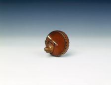 Drum and fox's mask netsuke, Late Edo period, Japan, early 19th century. Creator: Unknown