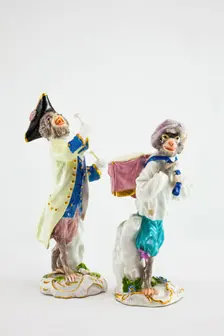 Drum Bearer for the Monkey Band, Meissen, c. 1765. Creators: Meissen Porcelain, Johann Joachim Kaendler