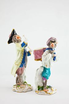 Drum Bearer for the Monkey Band, Meissen, c. 1765. Creators: Meissen Porcelain, Johann Joachim Kaendler