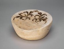 Drum-Shaped Pillow with Floral Sprays, Jin dynasty (1115-1234), 12th century. Creator: Unknown