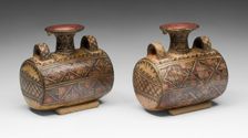 Drum-Shaped Vessels with Textile Motif, A.D. 1450/1532. Creator: Unknown