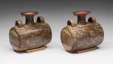 Drum-Shaped Vessels with Textile Motif, A.D. 1450/1532. Creator: Unknown