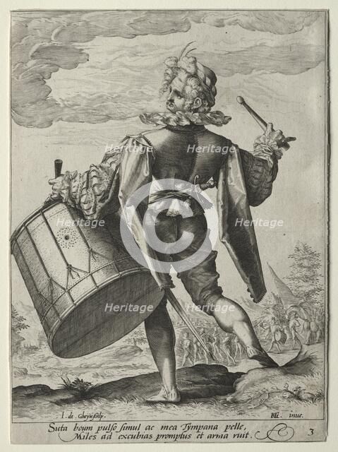 Drummer, 1587. Creator: Jacob de Gheyn II (Dutch, 1565-1629); Hendrick Goltzius (Dutch, 1558-1617).