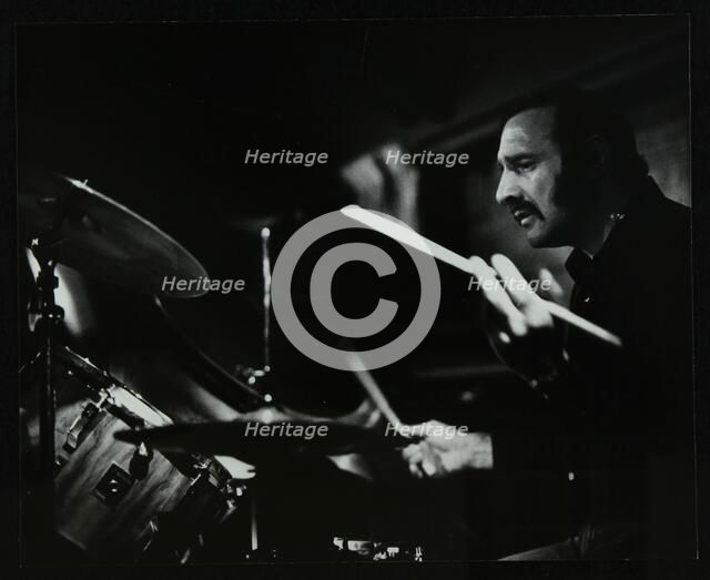 Drummer Alan Jackson playing at The Stables, Wavendon, Buckinghamshire. Artist: Denis Williams