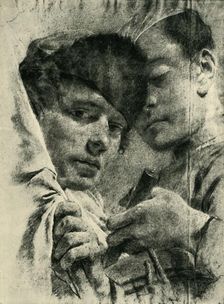 Drummer and flag-bearer, early-mid 18th century, (1943). Creator: Giovanni Battista Piazzetta