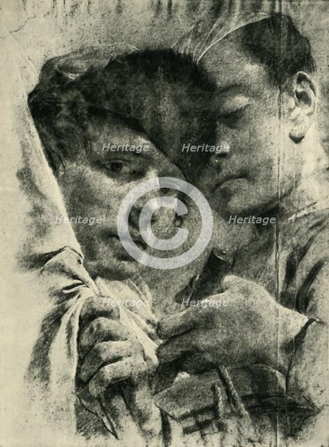 Drummer and flag-bearer, early-mid 18th century, (1943). Creator: Giovanni Battista Piazzetta.