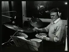 Drummer Bobby Orr at the Ted Taylor recording studio, London, 12 January 1988. Creator: Denis Williams