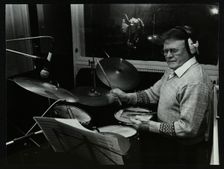 Drummer Bobby Orr at the Ted Taylor recording studio, London, 12 January 1988. Creator: Denis Williams