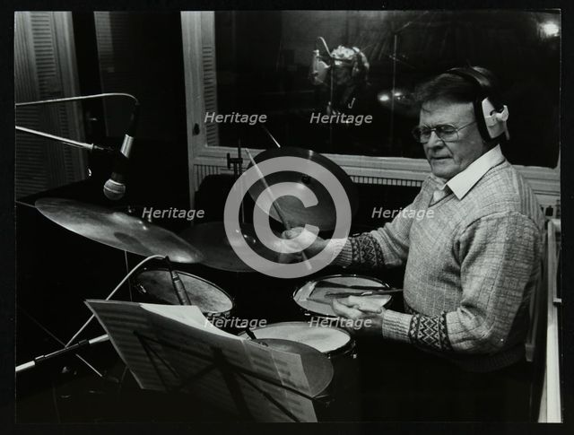 Drummer Bobby Orr at the Ted Taylor recording studio, London, 12 January 1988. Creator: Denis Williams.