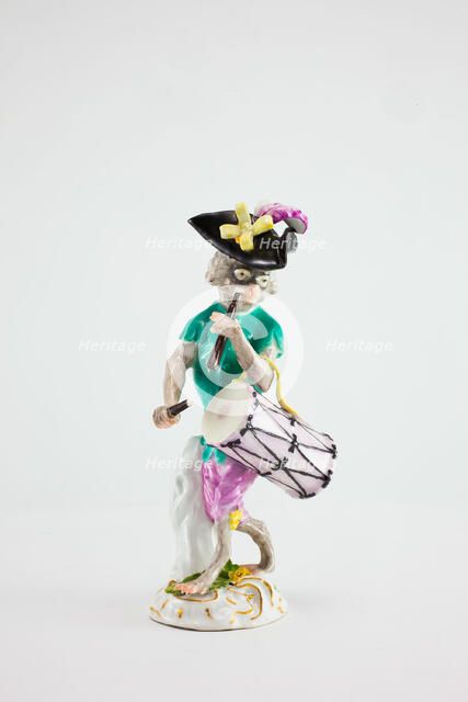 Drummer for the Monkey Band, Meissen, c. 1765. Creators: Meissen Porcelain, Johann Joachim Kaendler.