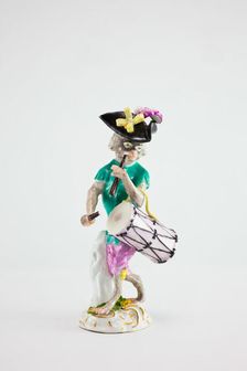 Drummer for the Monkey Band, Meissen, c. 1765. Creators: Meissen Porcelain, Johann Joachim Kaendler