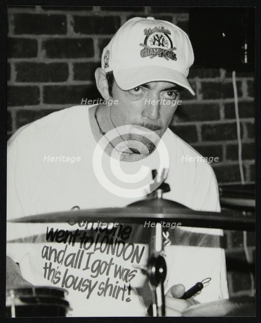 Drummer Gene Calderazzo at The Fairway, Welwyn Garden City, Hertfordshire, 8 December 1996. Creator: Denis Williams.
