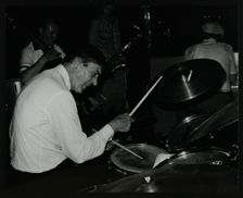 Drummer Jack Parnell playing at the Middlesex and Herts Country Club, Harrow Weald, London, 1981. Creator: Denis Williams