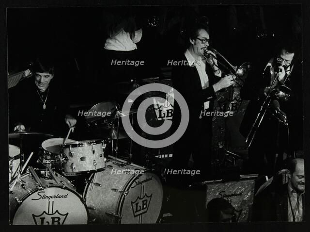 Drummer Louie Bellson and his big band playing at the Forum Theatre, Hatfield, Hertfordshire, 1979. Artist: Denis Williams