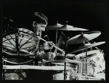Drummer Louie Bellson playing at the Forum Theatre, Hatfield, Hertfordshire, 1979. Creator: Denis Williams