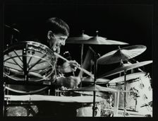 Drummer Louie Bellson playing at the Forum Theatre, Hatfield, Hertfordshire, 1979. Creator: Denis Williams