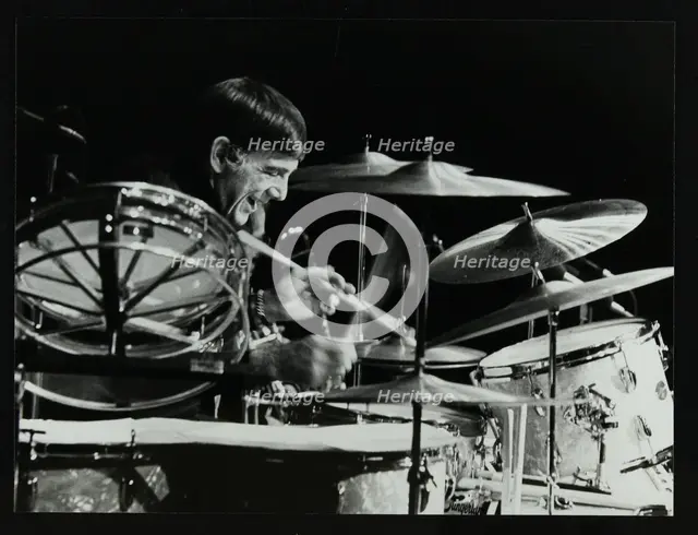 Drummer Louie Bellson playing at the Forum Theatre, Hatfield, Hertfordshire, 1979. Creator: Denis Williams.