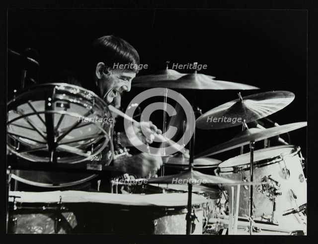 Drummer Louie Bellson playing at the Forum Theatre, Hatfield, Hertfordshire, 1979. Creator: Denis Williams.