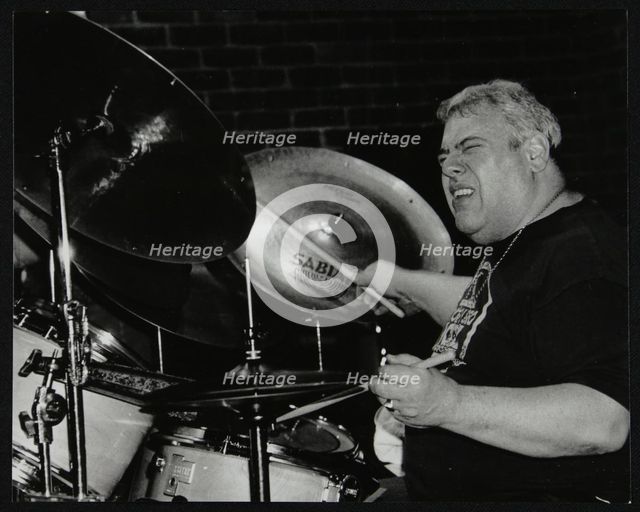 Drummer Martin Drew playing at The Fairway, Welwyn Garden City, Hertfordshire, 15 February 1998. Creator: Denis Williams.