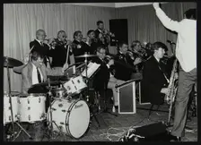 Drummer Ronnie Verrell and the Sound of 17 Big Band at The Fairway, Welwyn Garden City, Herts, 1991. Creator: Denis Williams