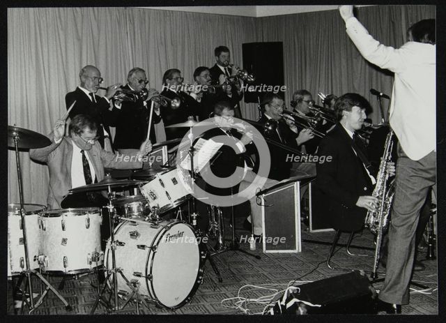 Drummer Ronnie Verrell and the Sound of 17 Big Band at The Fairway, Welwyn Garden City, Herts, 1991. Artist: Denis Williams
