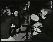 Drummers Les DeMerle and Kenny Clare, London, 1979. Creator: Denis Williams