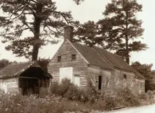 Drummond Mill, store, and cabin, Lee Mont vicinity, Accomac County, Virginia, between 1930 and 1939. Creator: Frances Benjamin Johnston