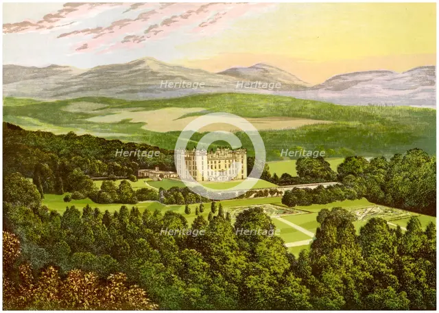 Drumlanrig Castle, Dumfriesshire, Scotland, home of the Duke of Buccleuch, c1880. Artist: Unknown