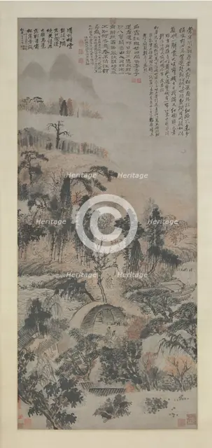 Drunk in Autumn Woods, ca. 1702. Creator: Shitao.