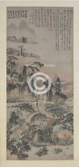 Drunk in Autumn Woods, ca. 1702. Creator: Shitao.