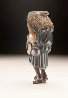 Drunken Buddhist Priest holding Broken Geta (image 2 of 2), Early to mid-19th century. Creator: Unknown