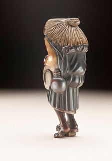 Drunken Buddhist Priest holding Broken Geta (image 2 of 2), Early to mid-19th century. Creator: Unknown