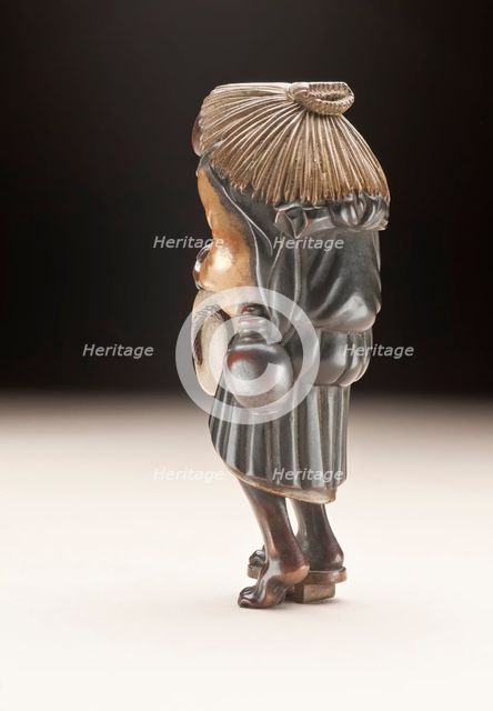 Drunken Buddhist Priest holding Broken Geta (image 2 of 2), Early to mid-19th century. Creator: Unknown.