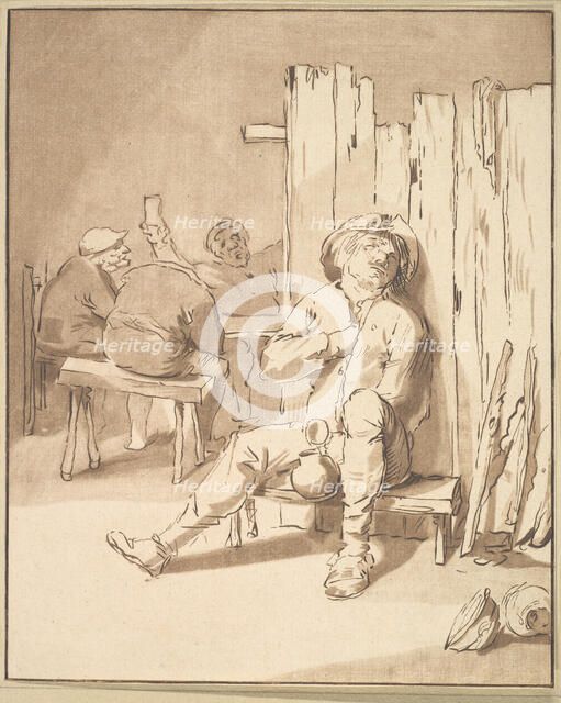 Drunken Farmer in an Inn, 1775. Creator: Cornelis Ploos van Amstel.