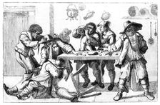 Drunken figures, c17th century