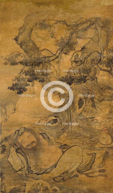 Drunken Immortal beneath an old tree, early 16th century. Creator: Chen Zihe.