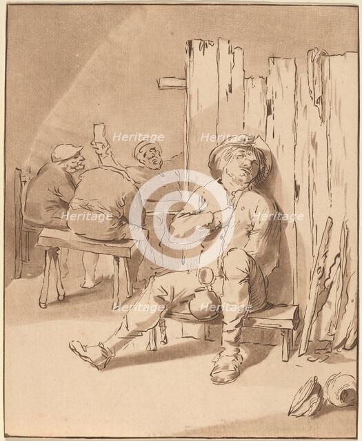 Drunken Peasant at an Inn, 1775. Creator: Bernhard Schreuder.