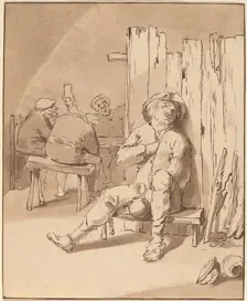 Drunken Peasant at an Inn, 1775. Creator: Bernhard Schreuder