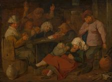 Drunken Peasants at an Inn. Creator: Adriaen Brouwer