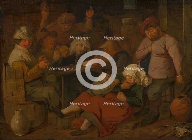 Drunken Peasants at an Inn. Creator: Adriaen Brouwer.