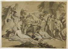Drunken Silenus Satyr and Nymphs, n.d