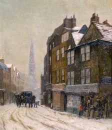 Drury Court with the Church of St Mary-le-Strand 1880. Creator: Philip Norman