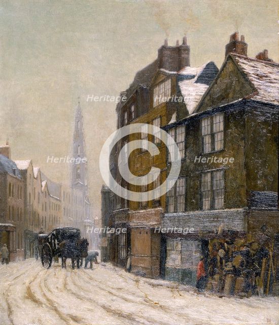 'Drury Court with the Church of St Mary-le-Strand', 1880. Creator: Philip Norman.