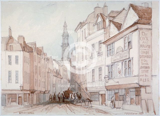 Drury Lane, Westminster, London, 1851. Artist: Thomas Colman Dibdin