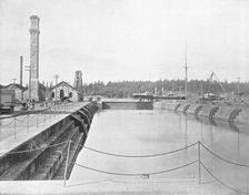 Dry Dock at Esquimalt, British Columbia, Canada, c1900. Creator: Unknown
